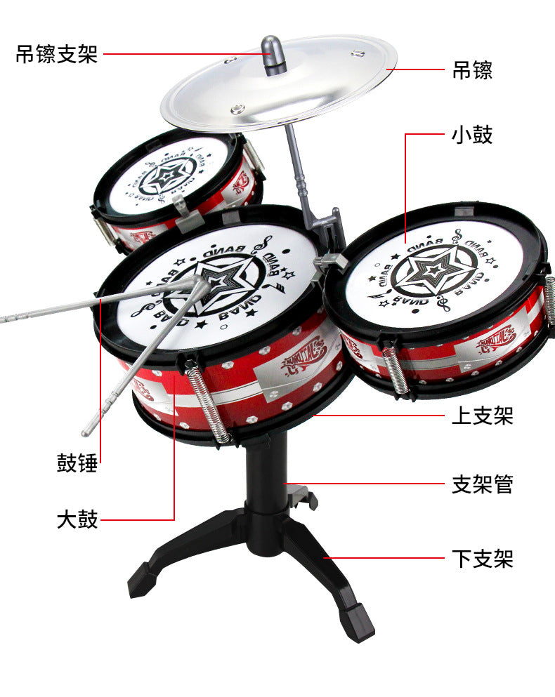 Simulation Drum Set Junior Drums Kit Jazz Drums Percussion Musical Instrument Wisdom Development Toys For Children Kid Gifts