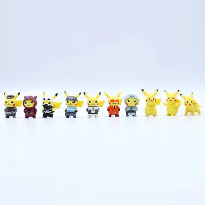 10pcs/set cartoon movie Pokemon Action figure mini toys dolls 4CM Pikachu Action figure model children gifts birthday gifts