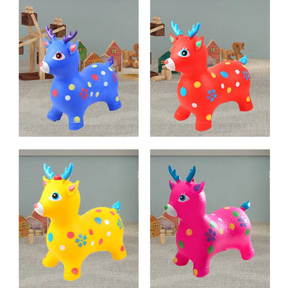 Children can sit inflatable jumping horse children&