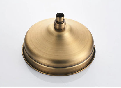 8 inch Round Shower Head Antique Brass Rainfall Shower Head Bathroom Shower Faucet Shower head Spray Shower Arm