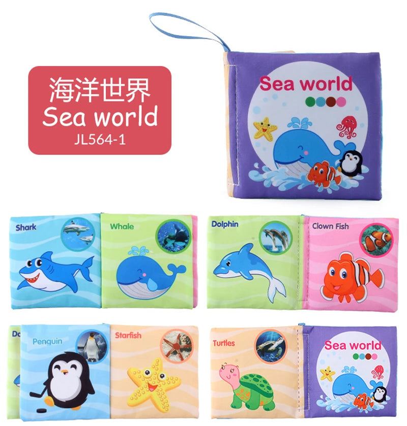 0-12 Months Baby Cloth Book Fruits Animals Cognize Puzzle Book Infant Kids Early Learning Educational Fabric Books Toys игрушк