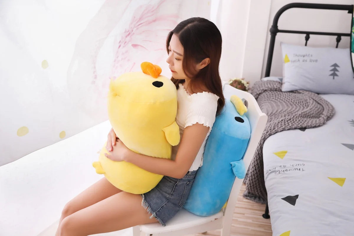 Stuffed Down Cotton Lying Duck Cute Yellow Duck Plush Toys for Soft Pillow Cushion Nice Christmas Gift