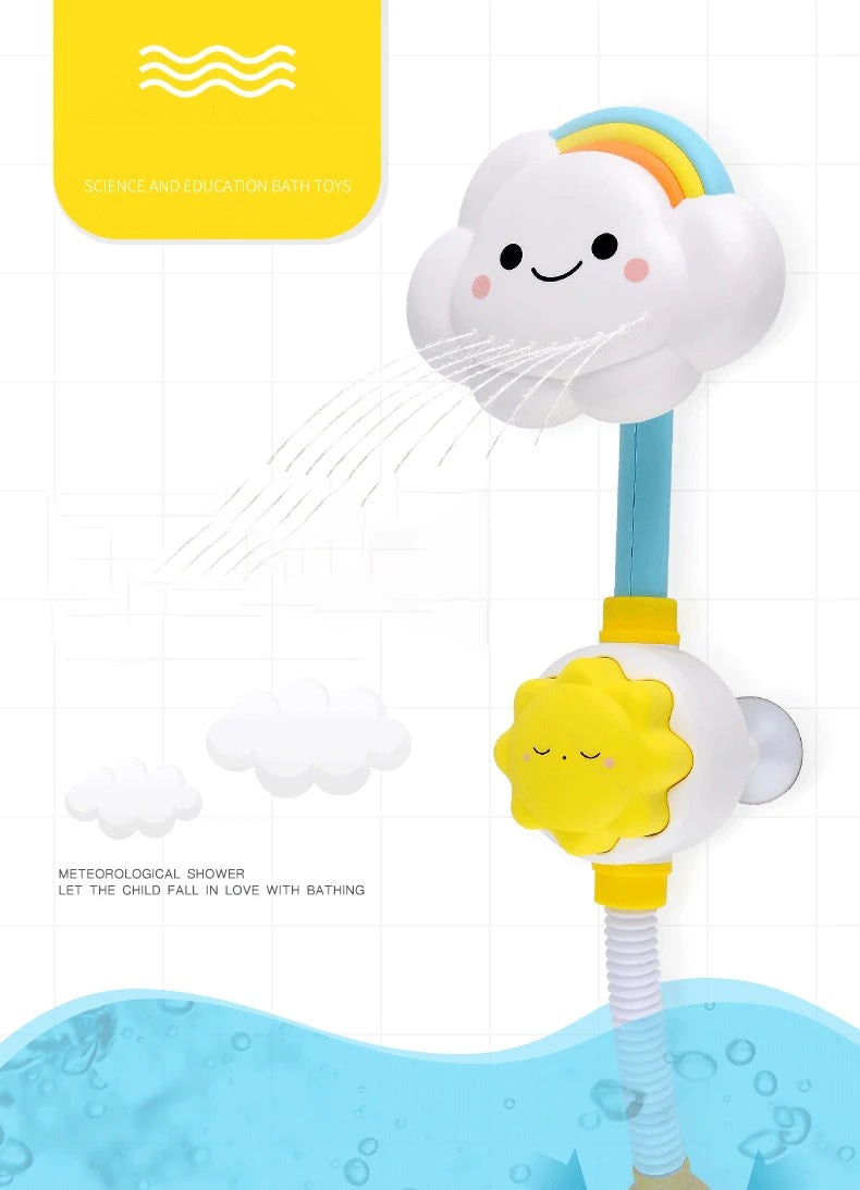 Bath Toys for Kids Baby Water Game Clouds Model Faucet Shower Water Spray Toy For Children Squirting Sprinkler Bathroom Baby Toy