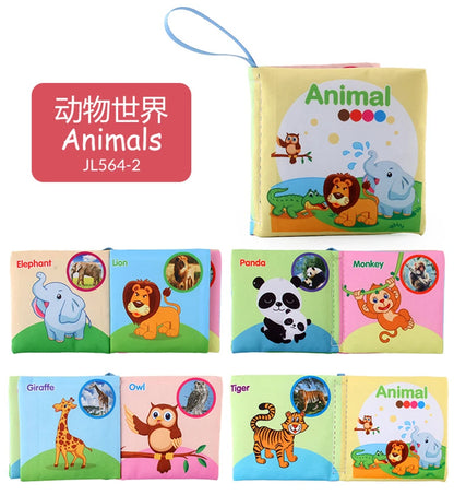 0-12 Months Baby Cloth Book Fruits Animals Cognize Puzzle Book Infant Kids Early Learning Educational Fabric Books Toys игрушк