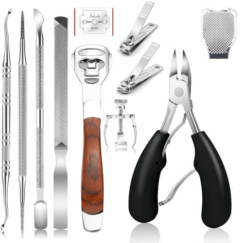 11Pcs/Set Ingrown Toenail Tools Kit Nail Care Pedicure Tools