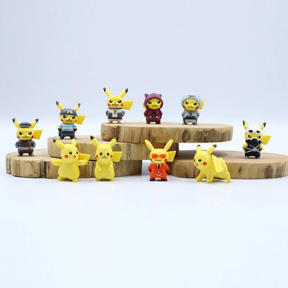 10pcs/set cartoon movie Pokemon Action figure mini toys dolls 4CM Pikachu Action figure model children gifts birthday gifts