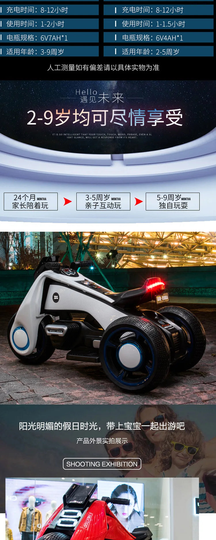 6v7a Eletric Motorbike Car Mp3 Usb Sd Available For Download Music Led Light English Early Educational Outdoor Toys Sports Three