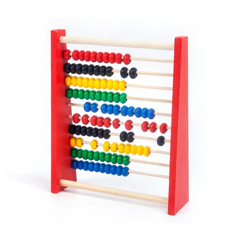 Wooden Abacus 10-row Colorful Beads Counting Kid Maths Learning educational toy