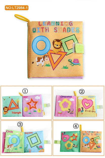 0-12 Months Baby Cloth Book Fruits Animals Cognize Puzzle Book Infant Kids Early Learning Educational Fabric Books Toys игрушк