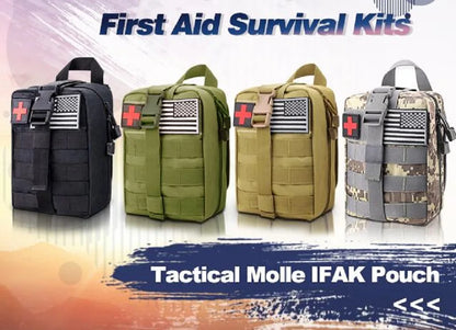 Survival Kit Professional Survival Gear 200 in 1 Emergency Tactical First Aid Kit Outdoor Trauma Bag for Men Adventure Hunting
