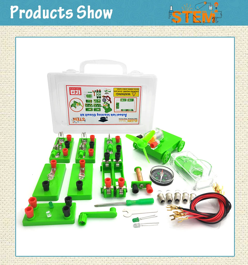 Student Electric Circuit Education Kits for School Lab Learning Physics Electromagnetic Experiments Teaching Aids Science Toys