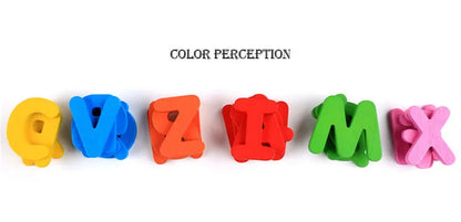 26Pcs English Letters Word Cognitive Cards Wooden Flashcard Alphabet Toys Jigsaw Puzzle Game Educational Toy for Children Gifts