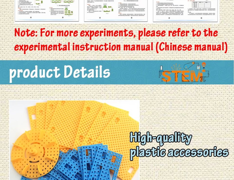 Student Physics Lab Electricity Circuit Magnetism Experiment Kit Learning Supply Kids Educational Toys for Junior High School