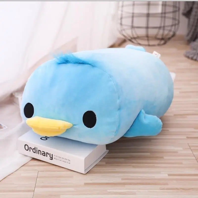 Stuffed Down Cotton Lying Duck Cute Yellow Duck Plush Toys for Soft Pillow Cushion Nice Christmas Gift