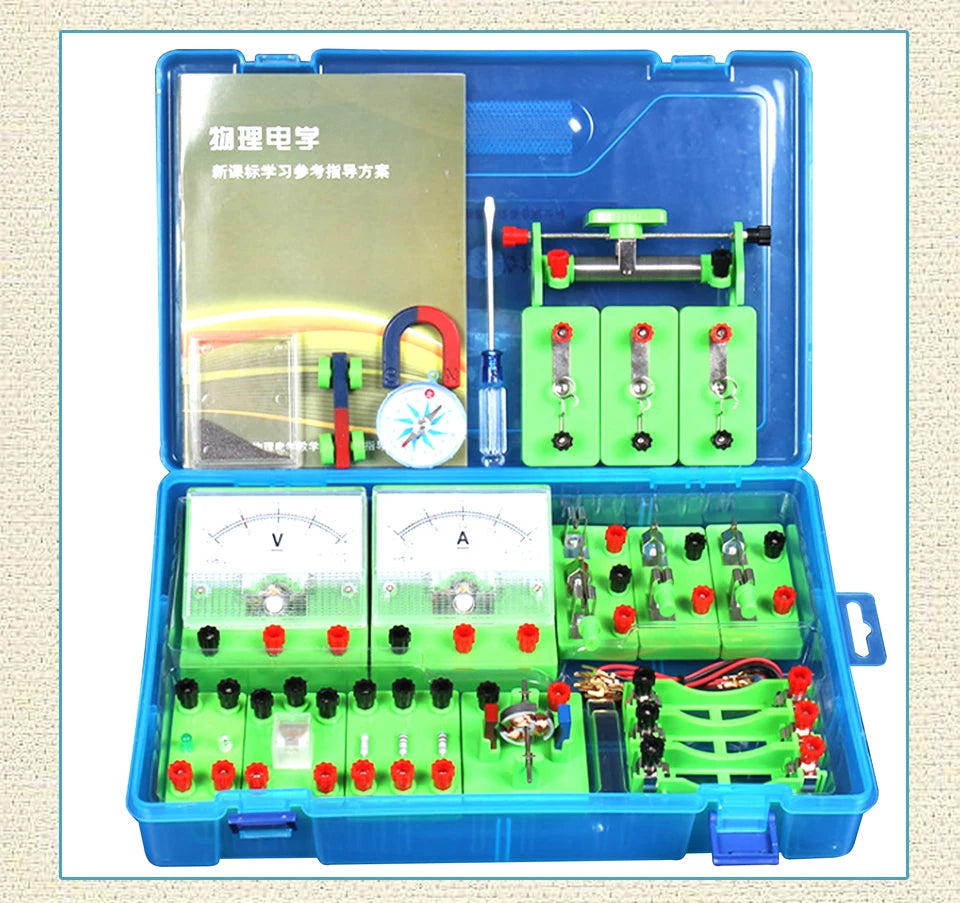 Student Physics Lab Electricity Circuit Magnetism Experiment Kit Learning Supply Kids Educational Toys for Junior High School