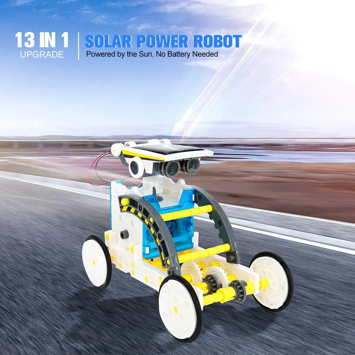 13 In 1 Solar Robot Kits Educational Toys STEM Technology Learning Block Spaceship Robotics Dinosaur Toy For Kids Children Gifts