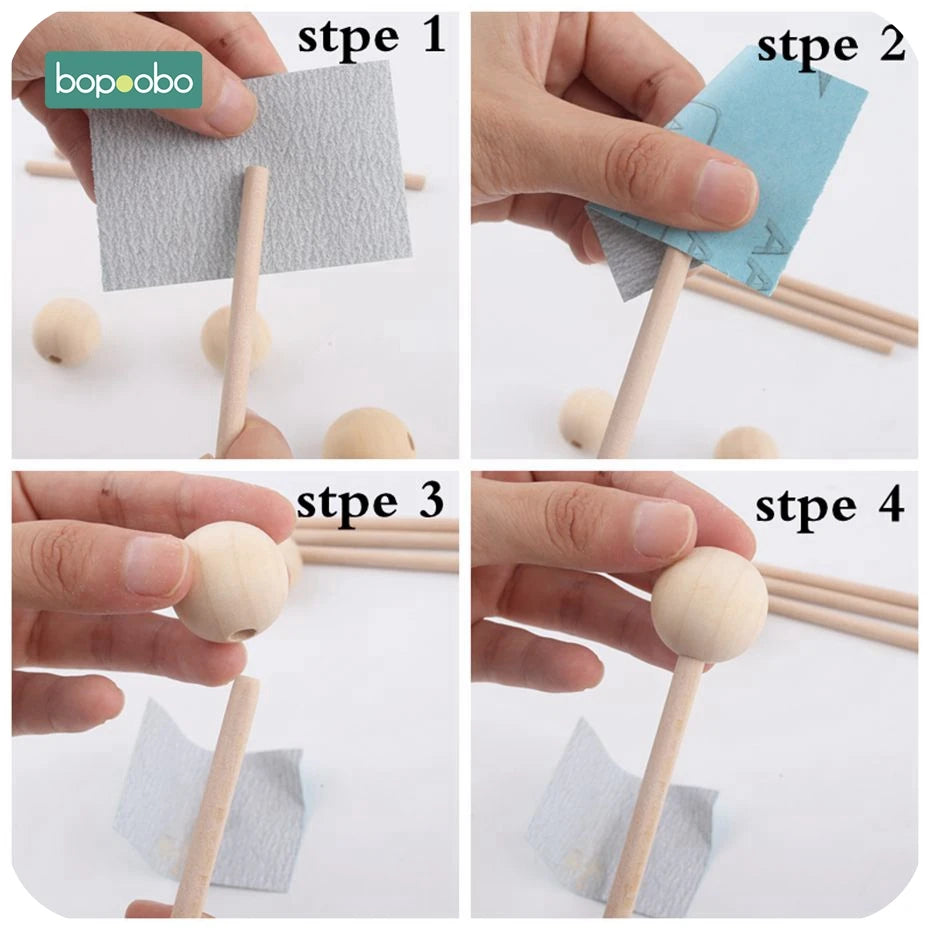 Bite Bites 1set Baby Wooden Hanger Mobile Crib Hanger Frame Bed Bell For Newborn DIY Craft Accessories Baby Toy Children&