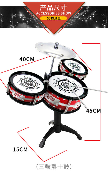 Simulation Drum Set Junior Drums Kit Jazz Drums Percussion Musical Instrument Wisdom Development Toys For Children Kid Gifts