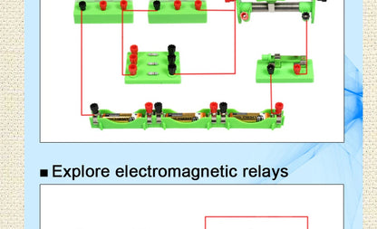 Student Physics Lab Electricity Circuit Magnetism Experiment Kit Learning Supply Kids Educational Toys for Junior High School