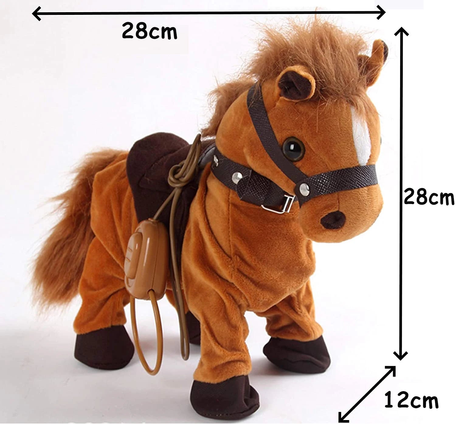 Electronic Interactive Horse Walk Along Horse with Remote Control Leash Dancing Singing Walking Musical Pony Pet Toys For Kids