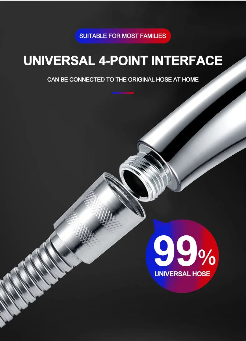 300 Holes Shower Head High Pressure Rainfall Water Saving Flow With Chrome ABS Sprayer Nozzle Square Shower Bathroom Accessories