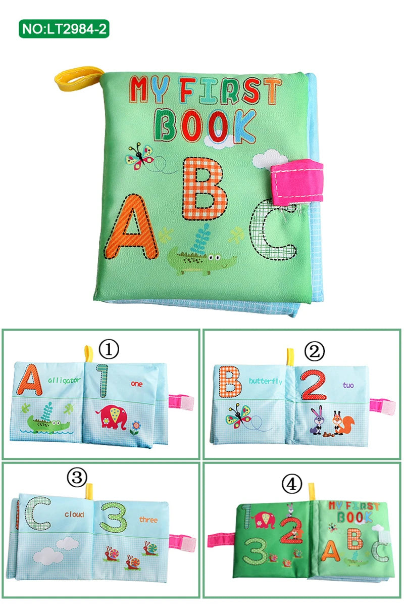 0-12 Months Baby Cloth Book Fruits Animals Cognize Puzzle Book Infant Kids Early Learning Educational Fabric Books Toys игрушк