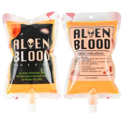 5pcs Creative Halloween Blood Drink Bag 250ml PET Food Bags Juice Bag Zombie Vampire Plasma Cosplay Props Halloween Decor Props