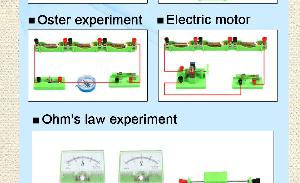 Student Physics Lab Electricity Circuit Magnetism Experiment Kit Learning Supply Kids Educational Toys for Junior High School