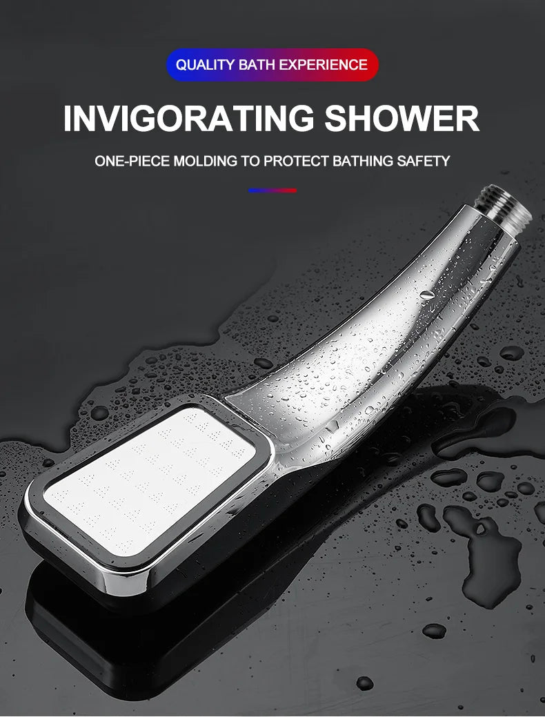 300 Holes Shower Head High Pressure Rainfall Water Saving Flow With Chrome ABS Sprayer Nozzle Square Shower Bathroom Accessories