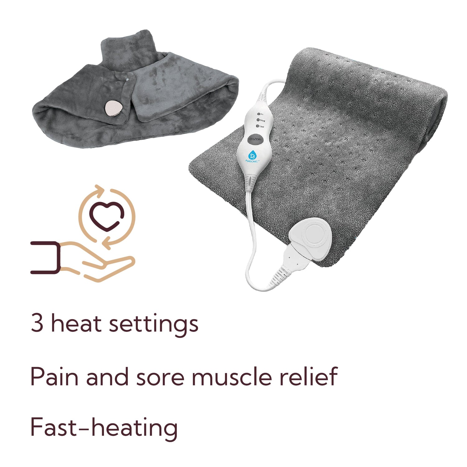Total Comfort Package: Neck &amp; Shoulder Warmer + Electric Heat Pad