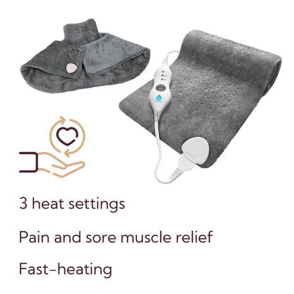 Total Comfort Package: Neck &amp; Shoulder Warmer + Electric Heat Pad