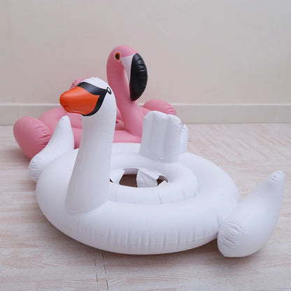 Inflatable Flamingo Pool Rafts Ride on Goose Summer Toys Kids Fun Swimming Water Beach Party Pool Game Toy Dmuchany Flaming Rose