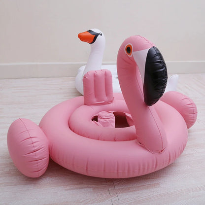 Inflatable Flamingo Pool Rafts Ride on Goose Summer Toys Kids Fun Swimming Water Beach Party Pool Game Toy Dmuchany Flaming Rose