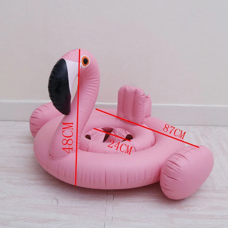 Inflatable Flamingo Pool Rafts Ride on Goose Summer Toys Kids Fun Swimming Water Beach Party Pool Game Toy Dmuchany Flaming Rose