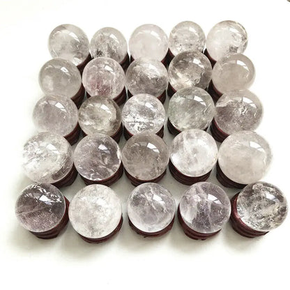 1PC High Quality Natural White Quartz Crystal Sphere Ball Orb Gem Stone Healing Freeshipping