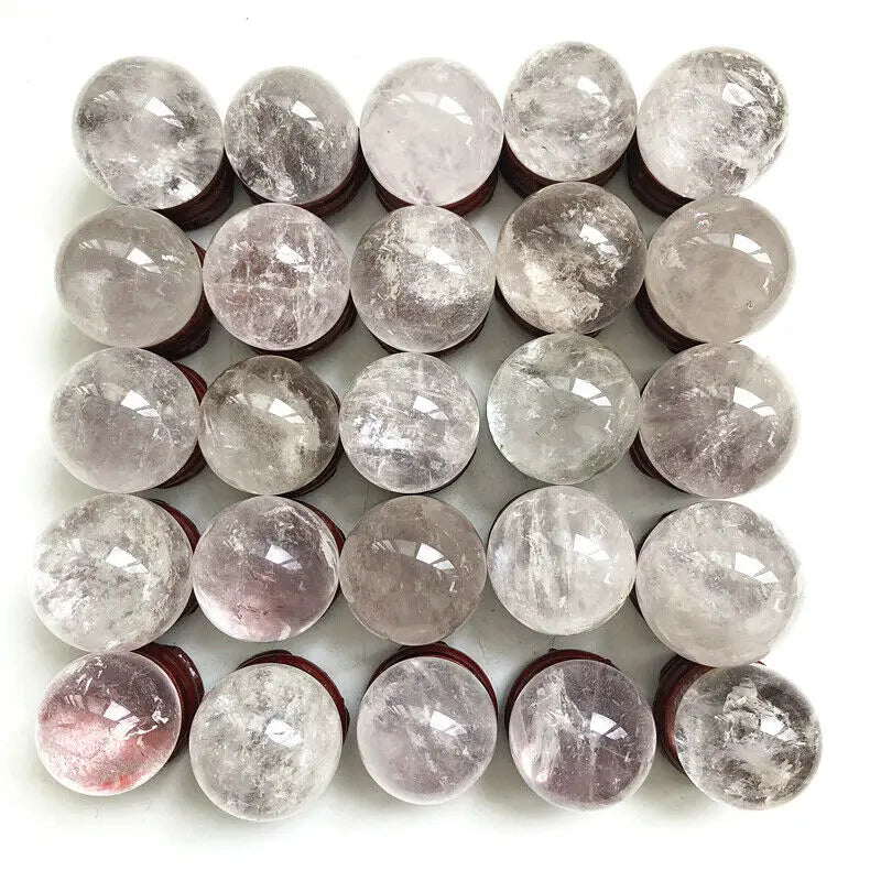 1PC High Quality Natural White Quartz Crystal Sphere Ball Orb Gem Stone Healing Freeshipping