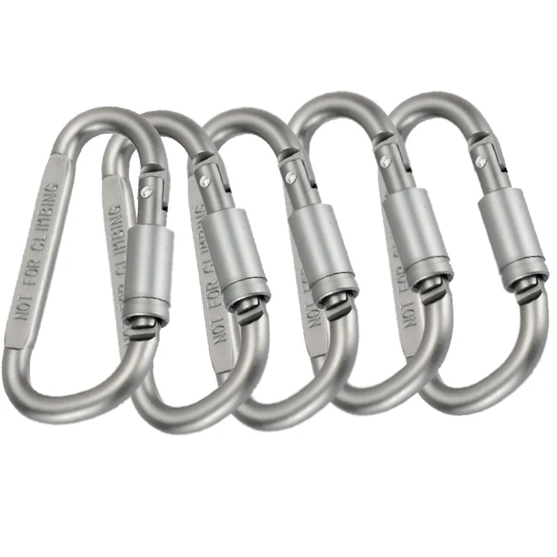 1 PC Camping Carabiner Travel Hooks Kit Alloy Aluminum Survival Gear Mountaineering Hook Mosqueton Carabiner