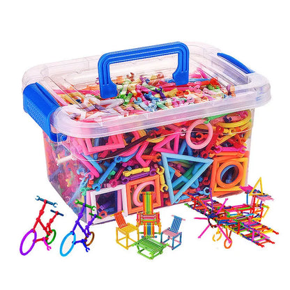 500Pcs DIY Assembling Building Blocks Intelligence Sticks Toys Magic Wand Designer Construction Set Model Educational Kids Toy