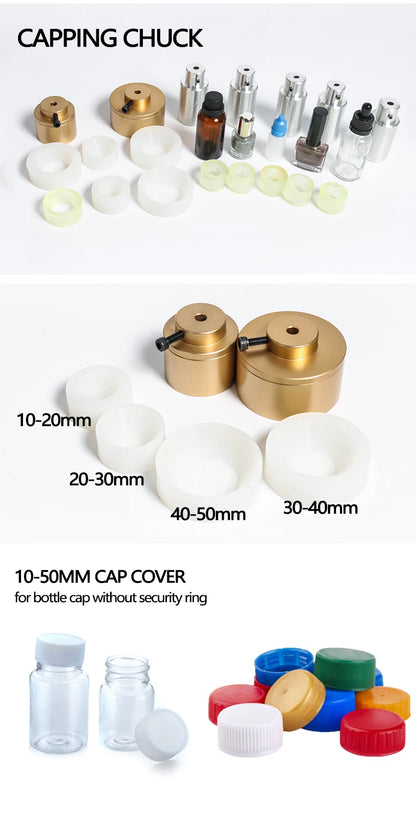 ZONESUN Bottle Capping Machine Wearable electric sealing bottles Cap tightener Capper Screwing 10-50mm