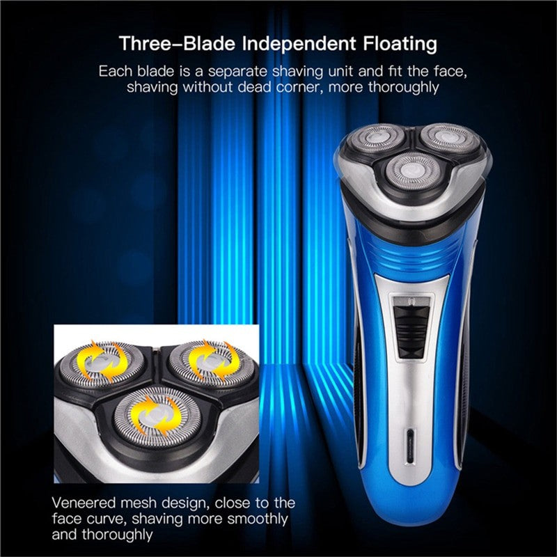 Electric Hair Beard Trimmer USB Rechargeable Shaver 3D Floating Heads