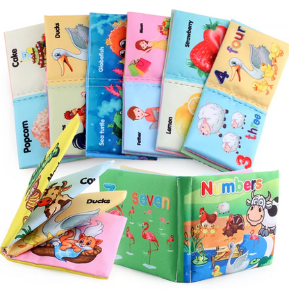 0-12 Months Baby Cloth Book Fruits Animals Cognize Puzzle Book Infant Kids Early Learning Educational Fabric Books Toys игрушк