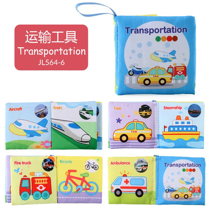 0-12 Months Baby Cloth Book Fruits Animals Cognize Puzzle Book Infant Kids Early Learning Educational Fabric Books Toys игрушк