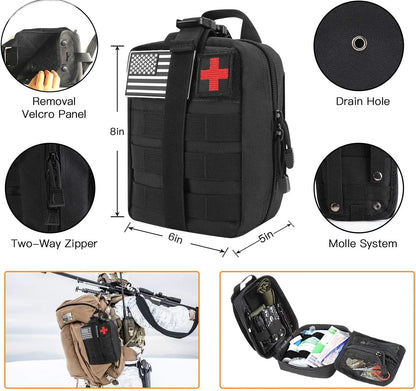 EDC Survival Kit Gear Tool Kit 47 IN 1 Emergency SOS Survival Tools Emergency Blanket Tactical Pen Flashlight Pliers Wire Saw