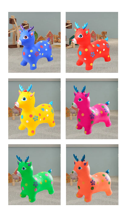 Children can sit inflatable jumping horse children&