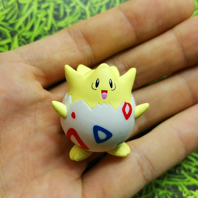 Genuine Pokemon 4cm Mew Cubone Snorlax Eevee Totodile Larvitar Jigglypuff Anime Action Figure Toys  Dolls Child Birthday Gift