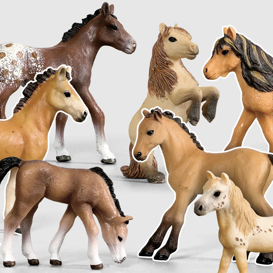 Simulation Horse Models Action Figure Toys,Plastic Action PVC Model Horse Baby Figurine Collection Doll For Kid Educational Toy