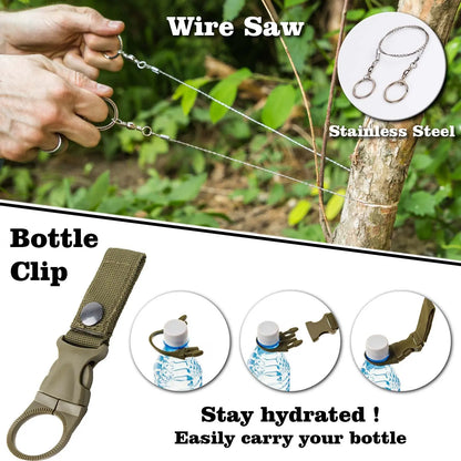 Survival Kit Professional Survival Gear 200 in 1 Emergency Tactical First Aid Kit Outdoor Trauma Bag for Men Adventure Hunting