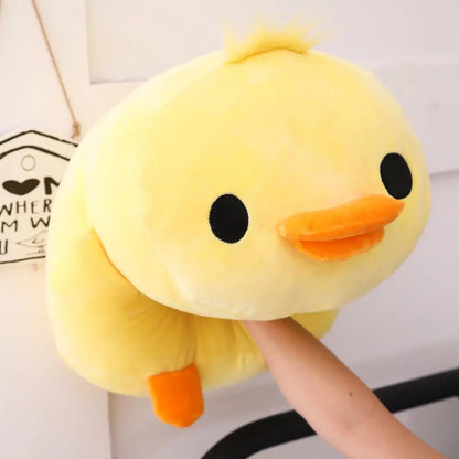 Stuffed Down Cotton Lying Duck Cute Yellow Duck Plush Toys for Soft Pillow Cushion Nice Christmas Gift