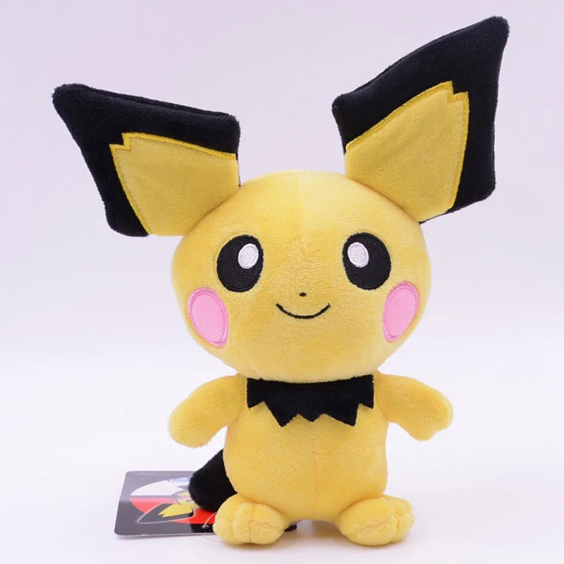 20cm Kawaii Pichu Pikachu Plush Doll Pokemon Peluche Stuffed Toy Elf Ornaments Gift For Kids