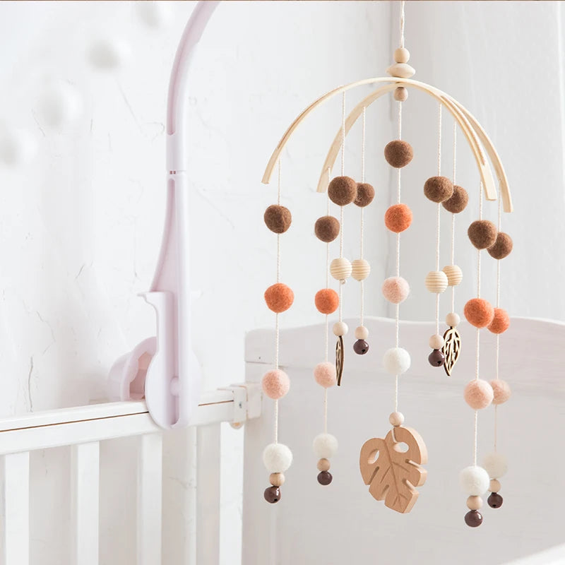 Bite Bites 1set Baby Wooden Hanger Mobile Crib Hanger Frame Bed Bell For Newborn DIY Craft Accessories Baby Toy Children&